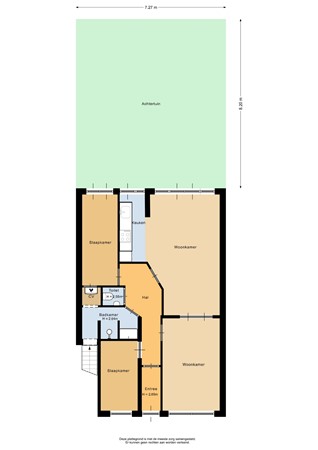 Floorplan - Nobelstraat 102B, 3039 SP Rotterdam